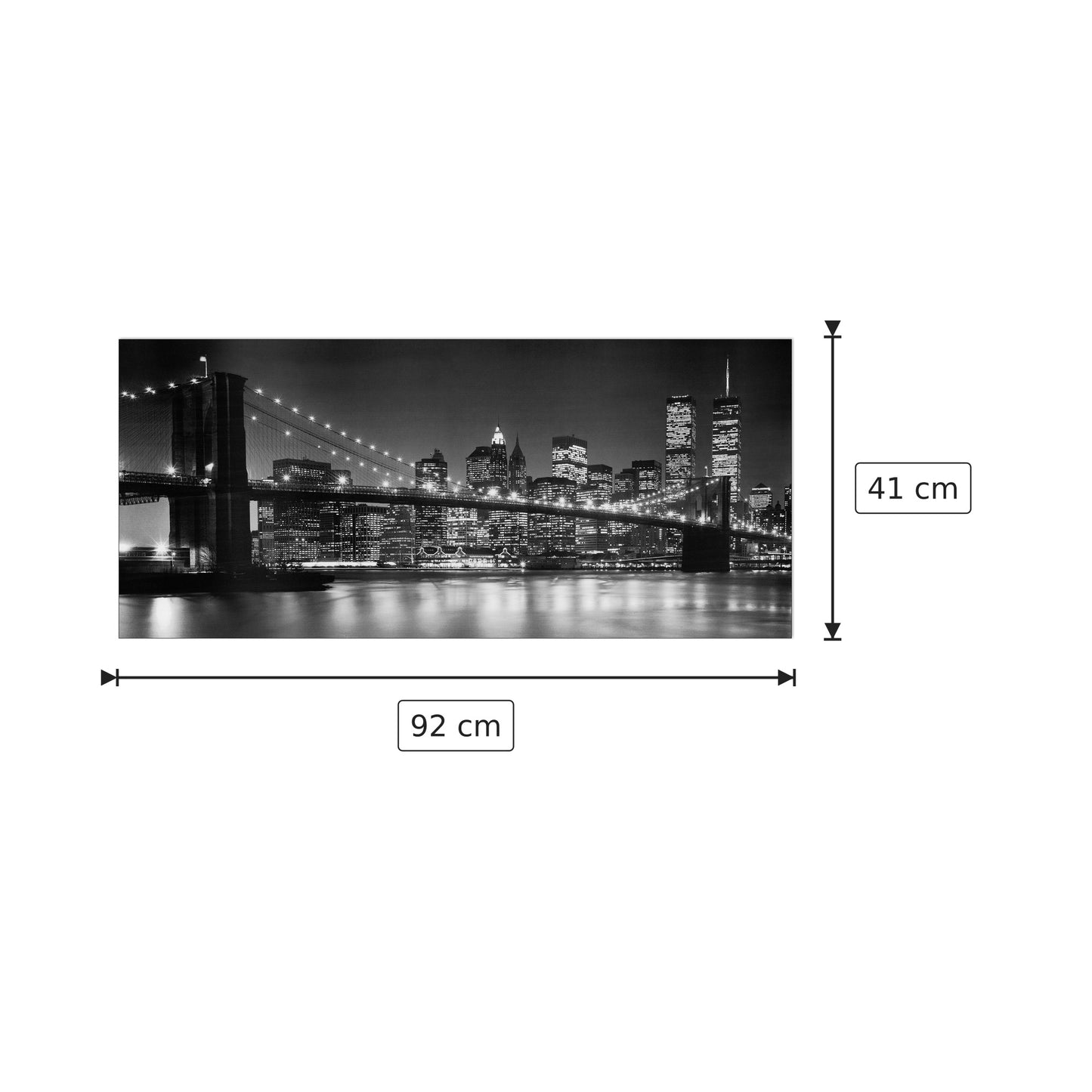Ponte di Brooklyn - SILBERMAN - cm 92x41 - Pannello in MDF