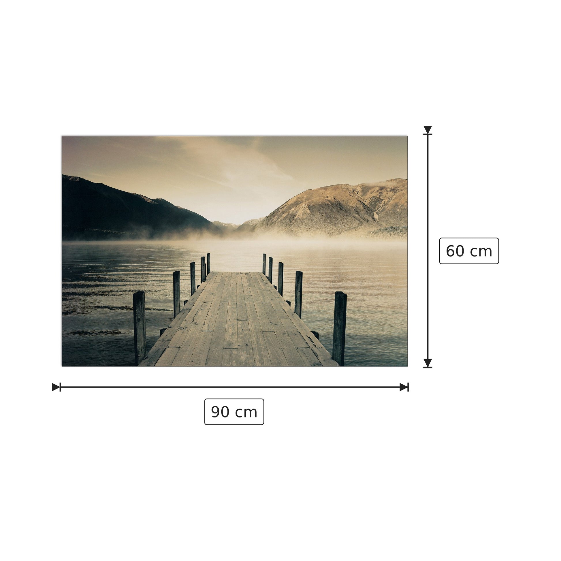 Lago Rotoiti - JETTY - cm 90x60 - Pannello in MDF