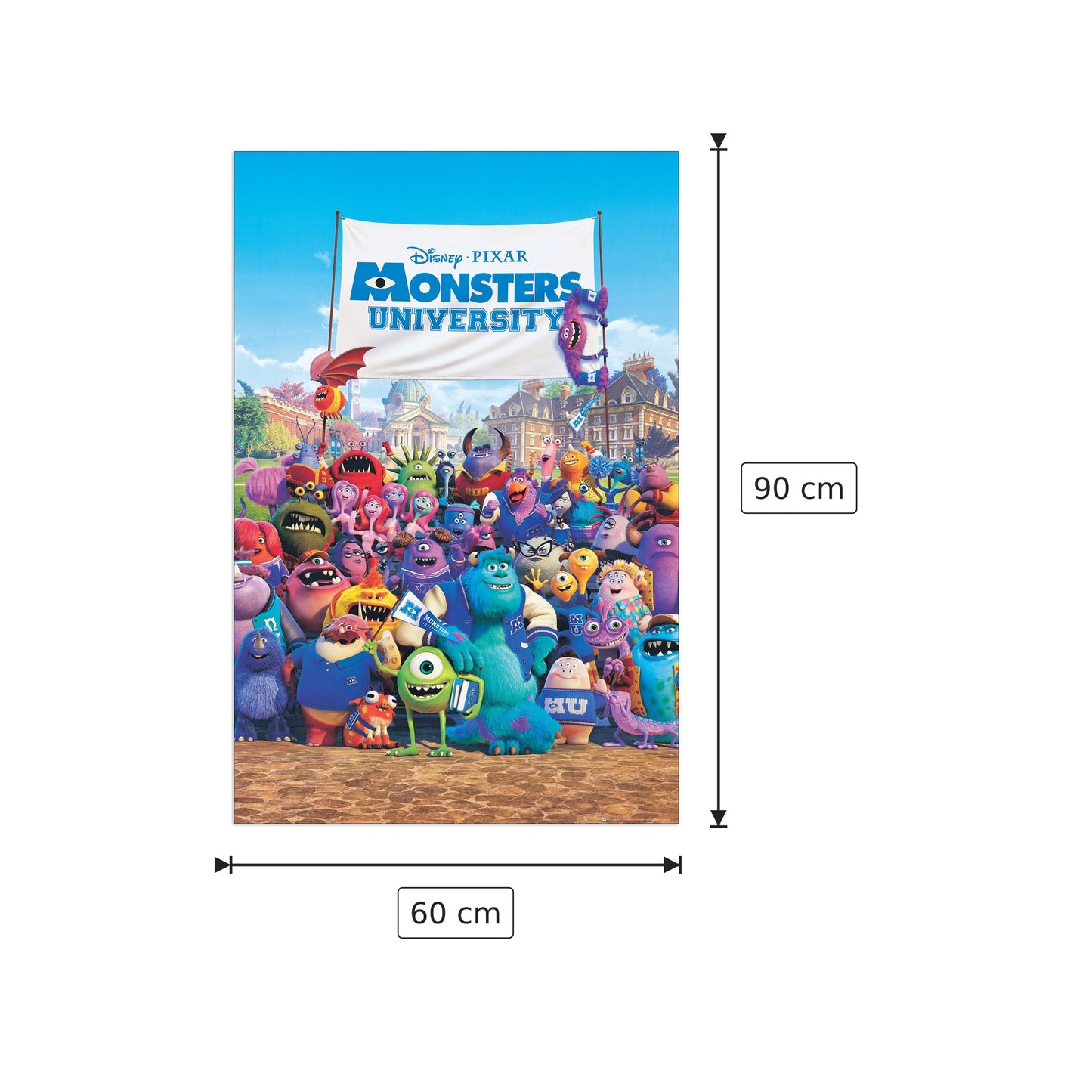Monsters University - NULL - cm 60x90 - Pannello in MDF