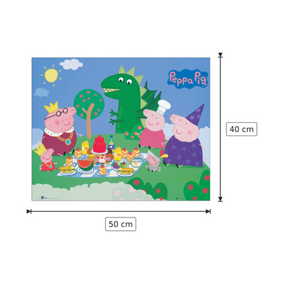 Peppa Pig, Picnic - NULL - cm 50x40 - Pannello in MDF