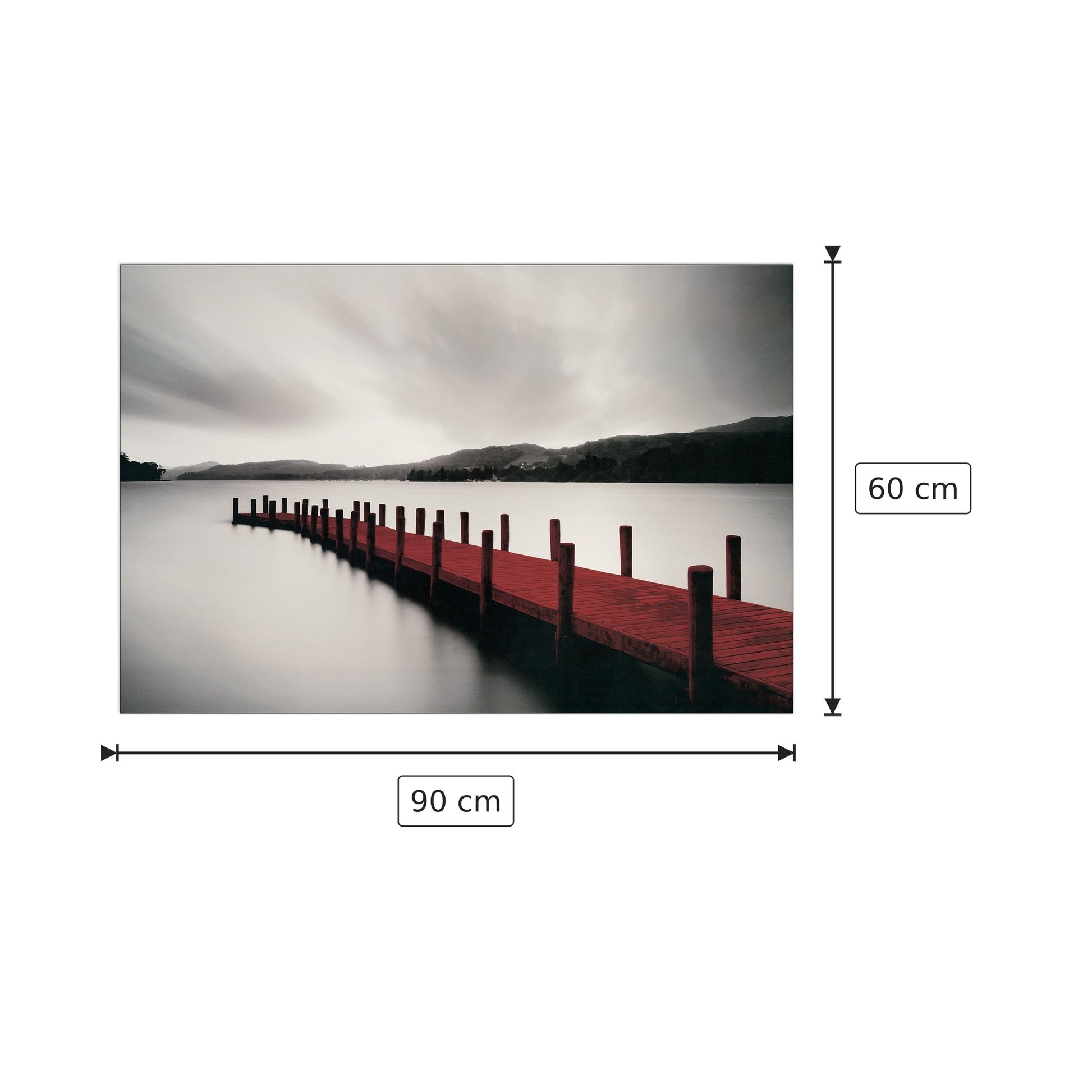 L'approdo di legno - JETTY - cm 90x60 - Pannello in MDF