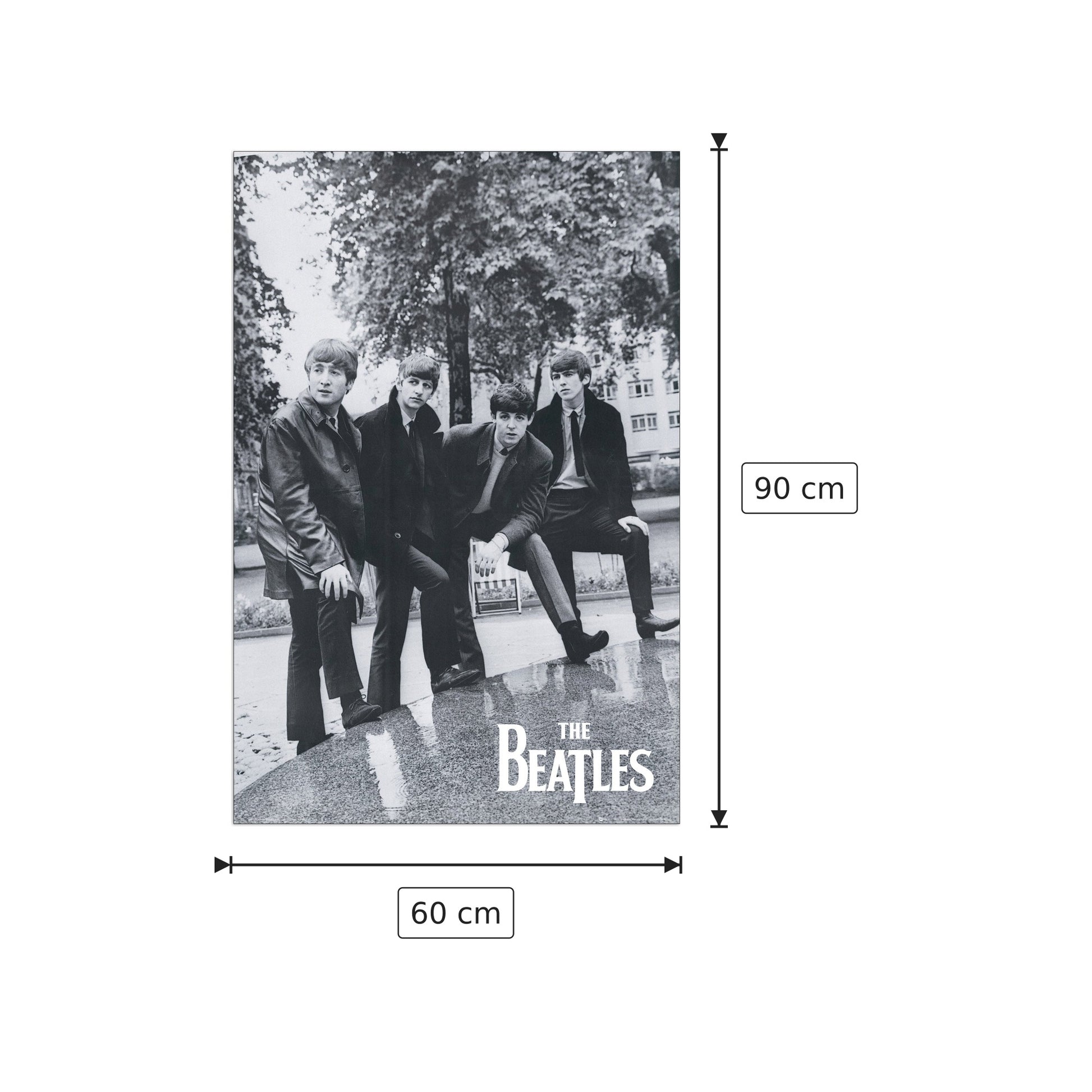 Beatles, posa - NULL - cm 60x90 - Pannello in MDF