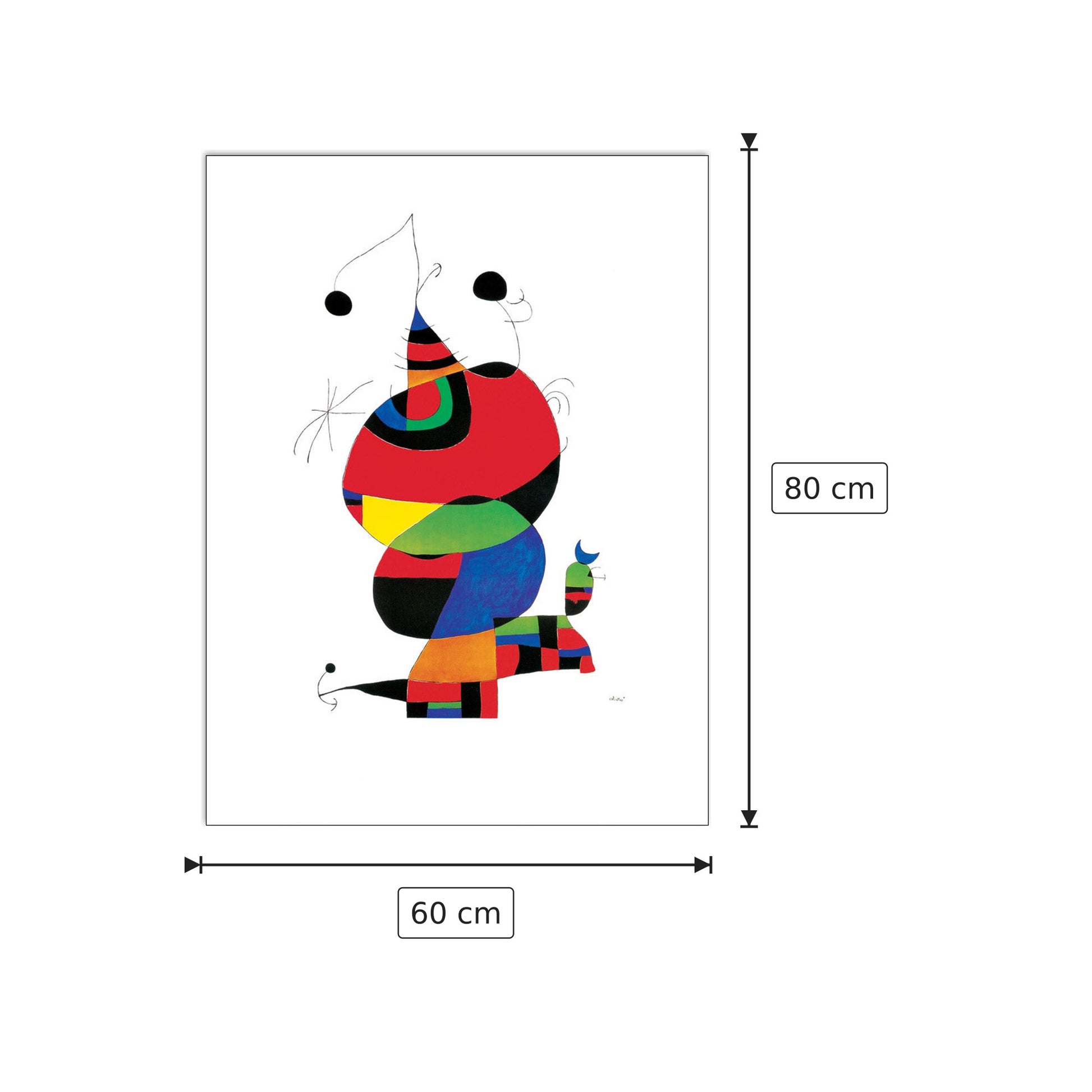 Omaggio a Picasso - MIRÒ - cm 60x80 - Pannello in MDF