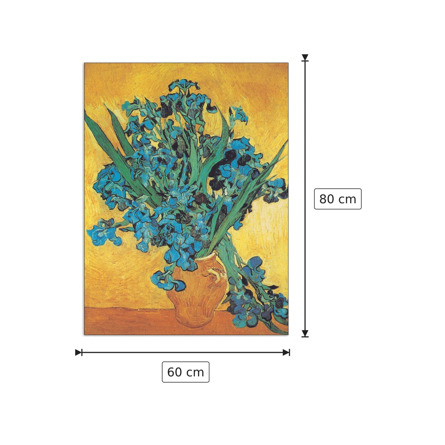Gli iris - VAN GOGH - cm 60x80 - Pannello in MDF