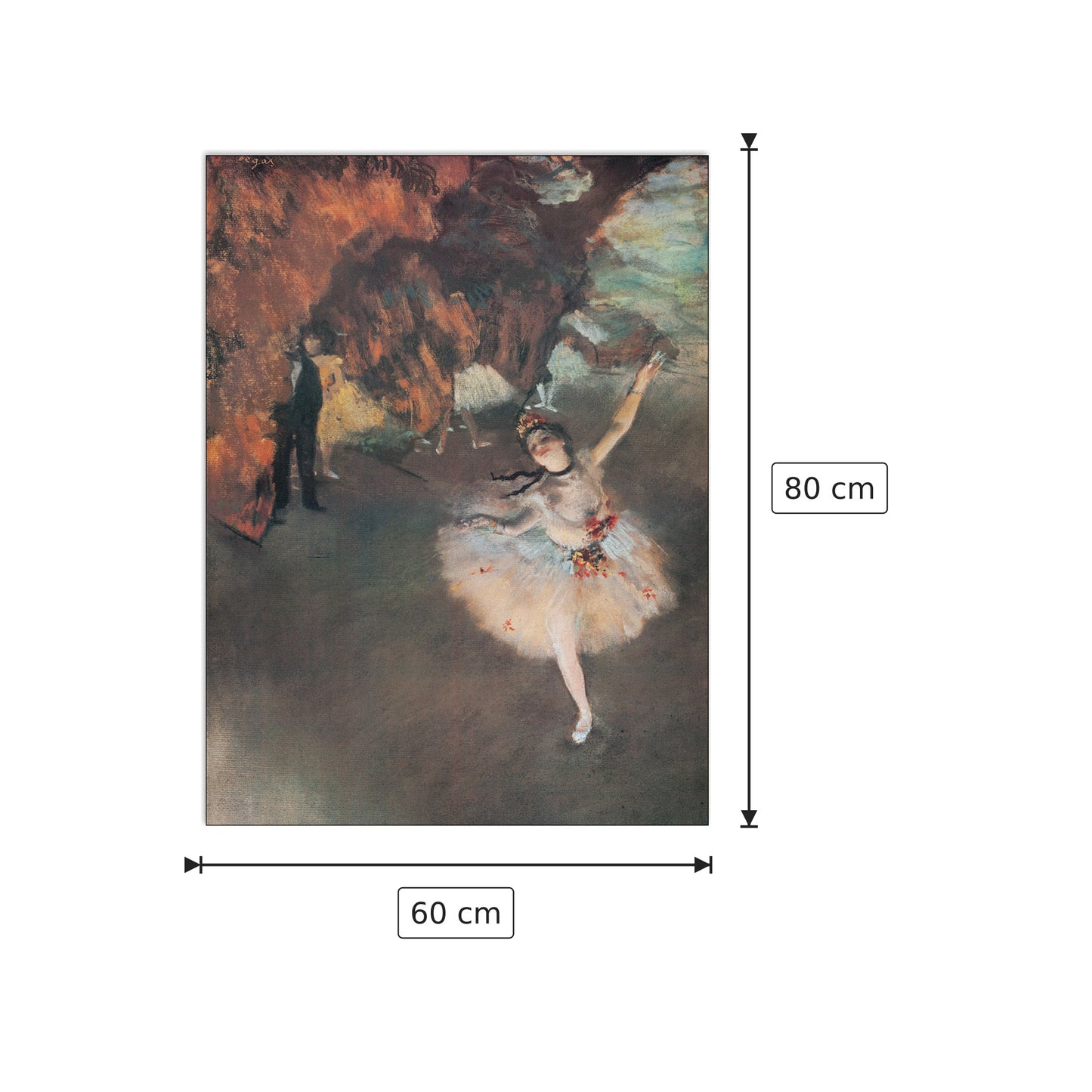 La stella - DEGAS - cm 60x80 - Pannello in MDF