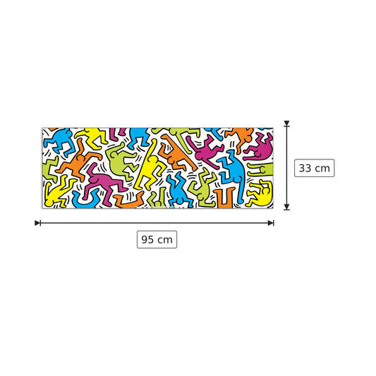 Senza titolo 1983 - HARING - cm 95x33 - Pannello in MDF