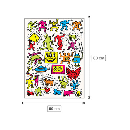 Senza titolo 1984 - HARING - cm 60x80 - Pannello in MDF