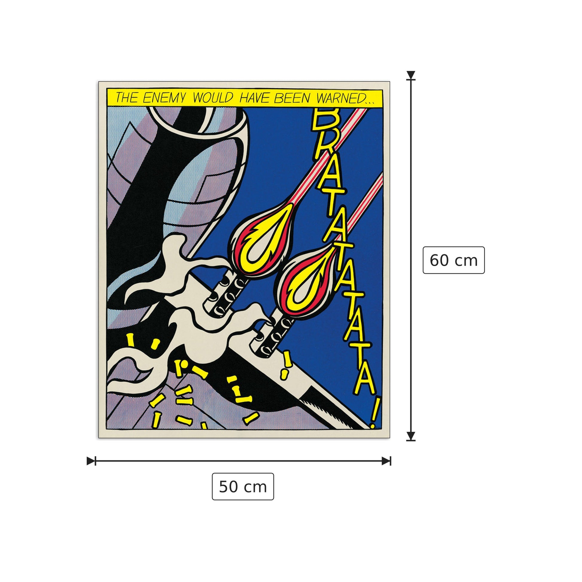 Mentre apro il fuoco panel 2 - LICHTENSTEIN - cm 50x60 - Pannello in MDF