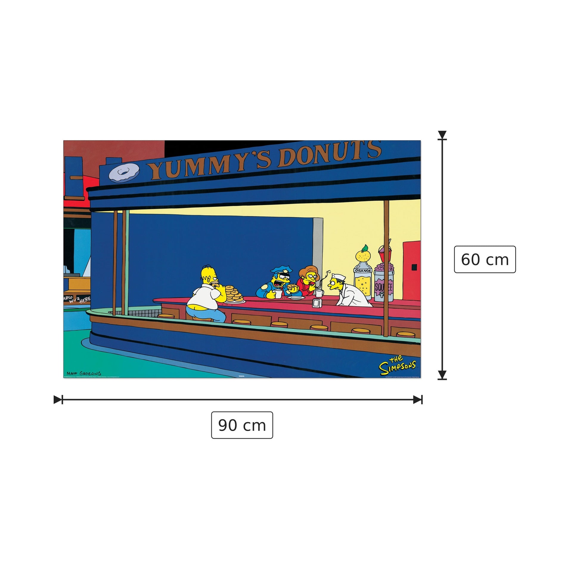 Nighthawks - cm 90x60 - Pannello in MDF