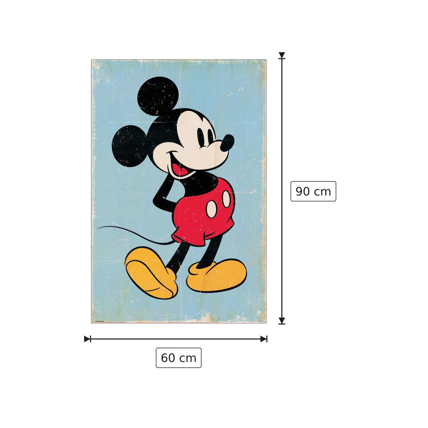 Topolino vintage - cm 60x90 - Pannello in MDF