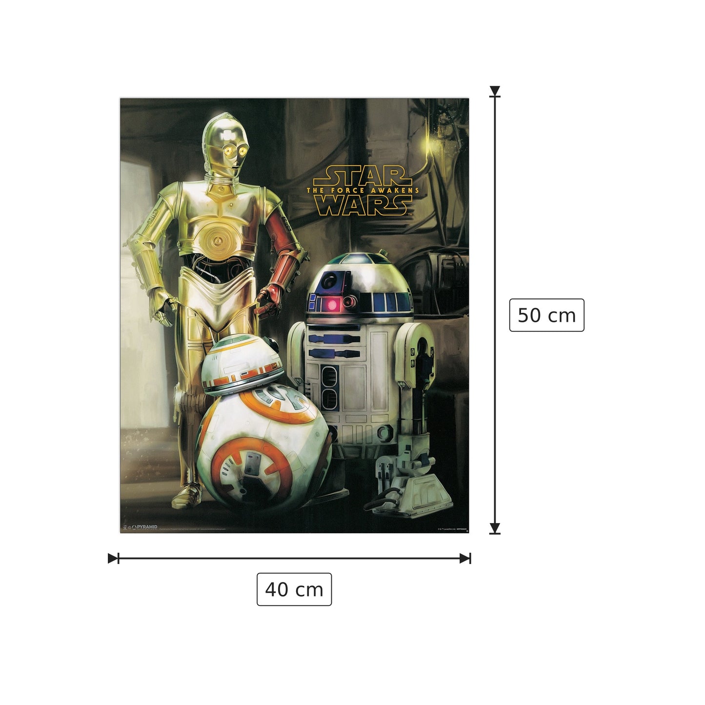 Star Wars episodio VII Droidi - cm 40x50 - Pannello in MDF