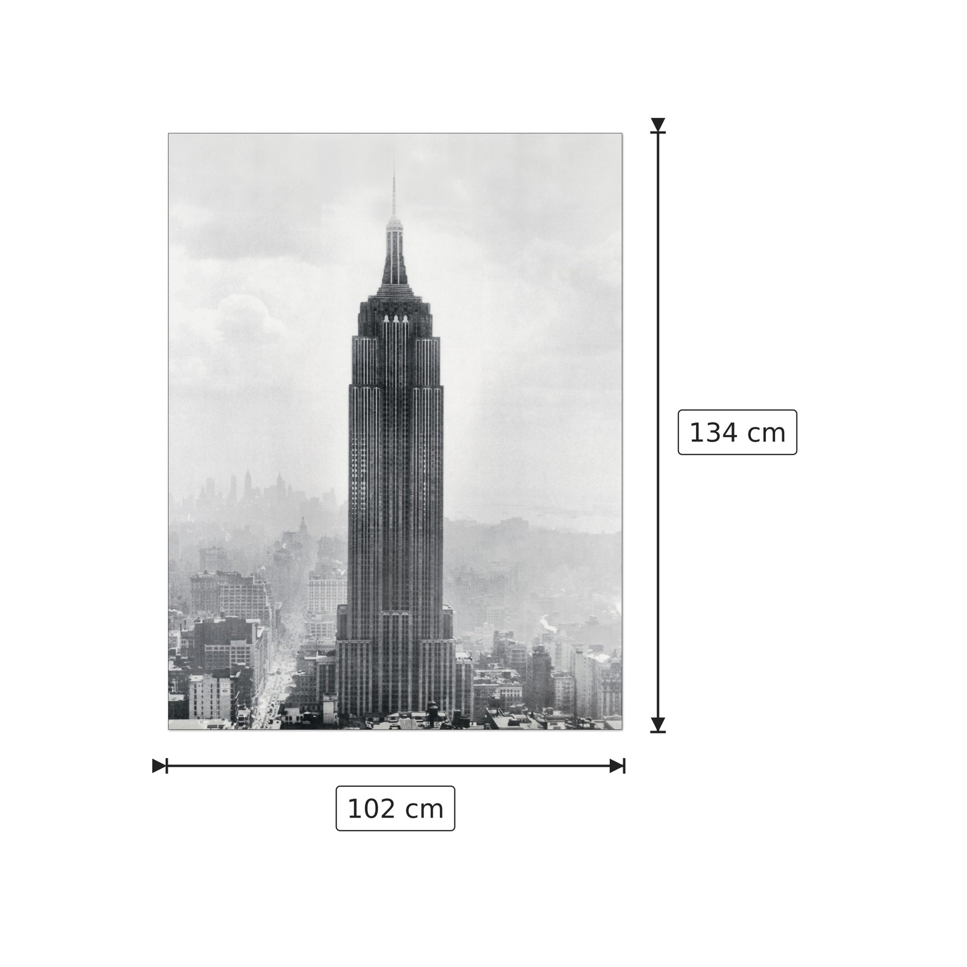 Empire State Building - cm 102x134 - Pannello in MDF