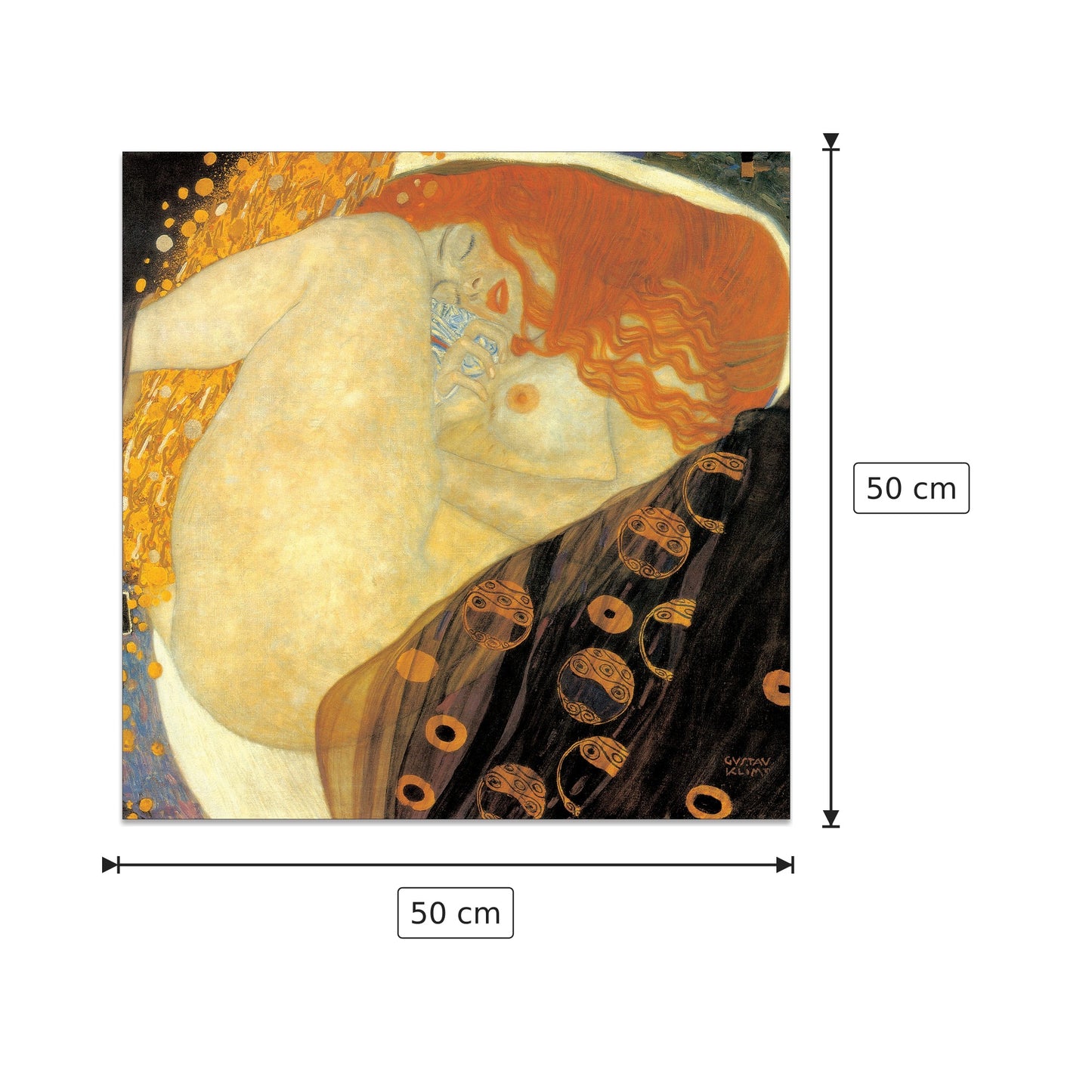 Danae dettaglio - KLIMT - cm 50x50 - Pannello in MDF