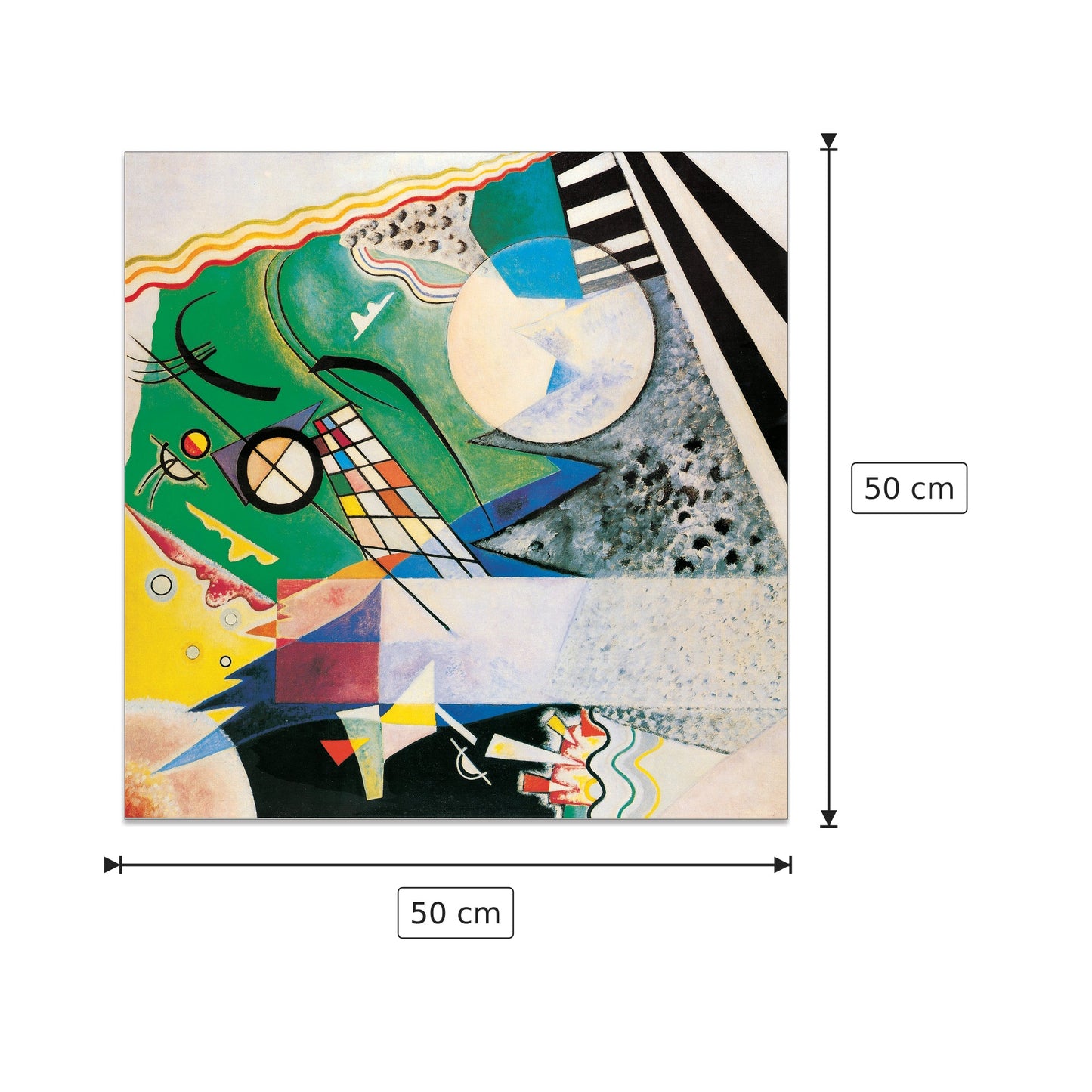 Mod. 236 verde aperto - KANDINSKY - cm 50x50 - Pannello in MDF