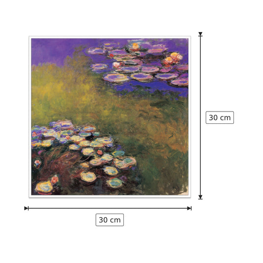 Ninfee - MONET - cm 30x30 - Pannello in MDF