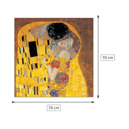 Il bacio dettaglio - KLIMT - cm 70x70 - Pannello in MDF