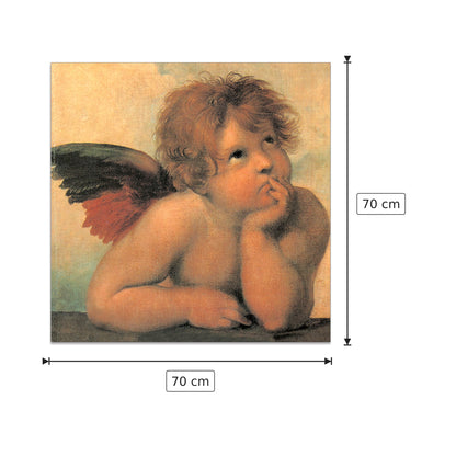 Cherubini dettaglio - RAFFAELLO - cm 70x70 - Pannello in MDF