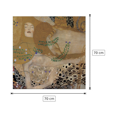 Dettaglio del serpente di mare - KLIMT - cm 70x70 - Pannello in MDF