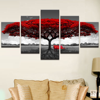 Quadro albero rosso