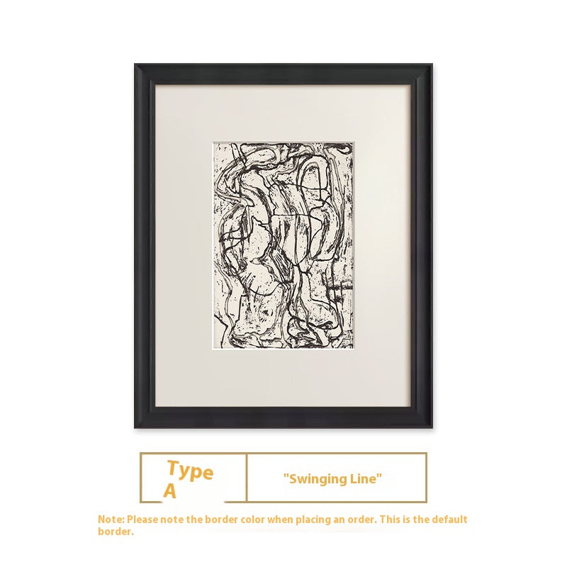 Quadro con linee bianche e nere