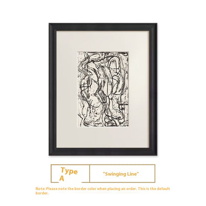 Quadro con linee bianche e nere