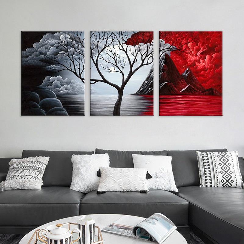 Tritico canvas albero sfumato