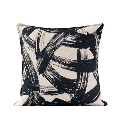 Cuscino bianco nero stampato zebra