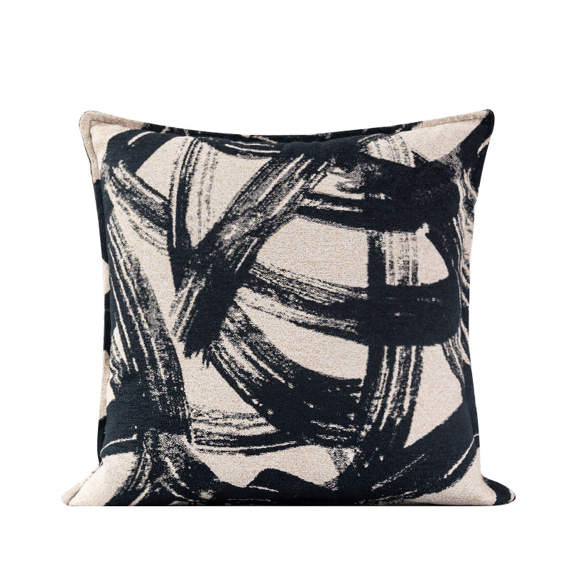 Cuscino bianco nero stampato zebra