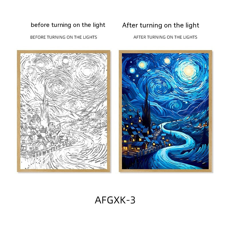 Quadro Cielo Stellato Illuminato