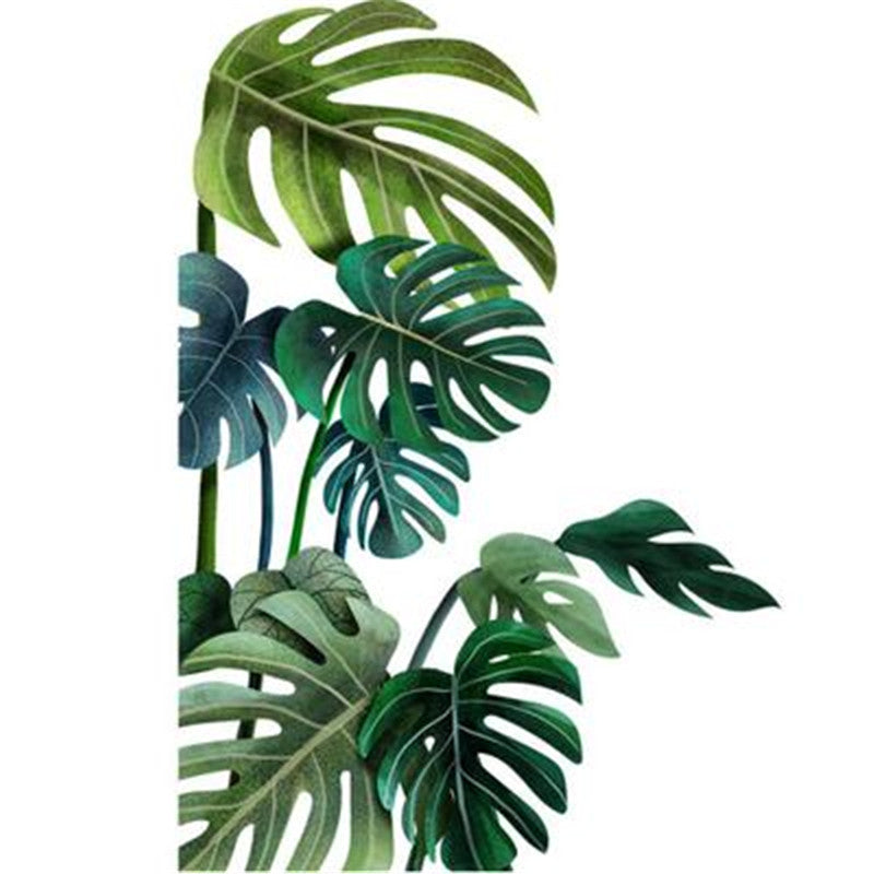 Adesivo murale foglie tropicali