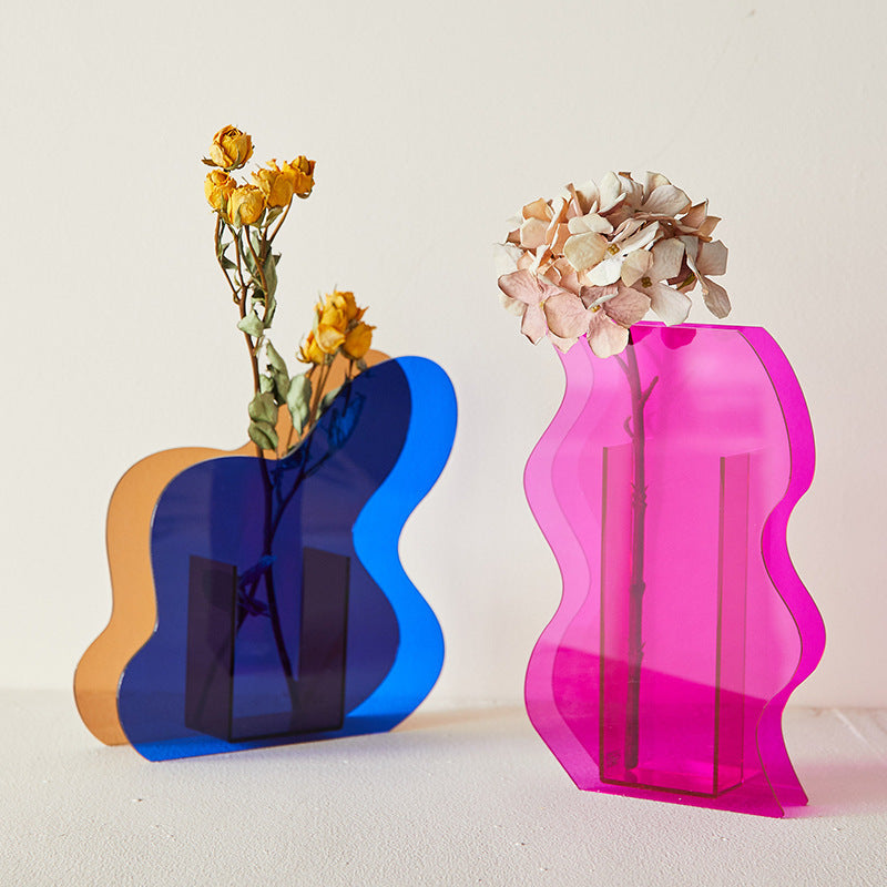 Vaso geometrico fiori secchi