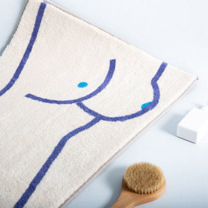 Tappetino da bagno linee astratte
