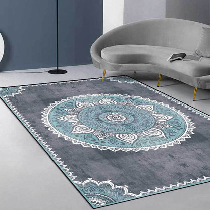 Tappeto mandala blu