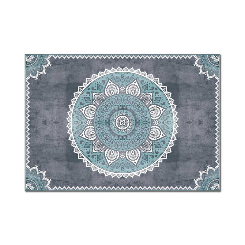 Tappeto mandala blu