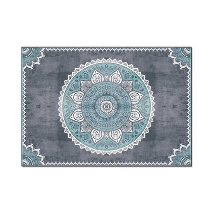Tappeto mandala blu