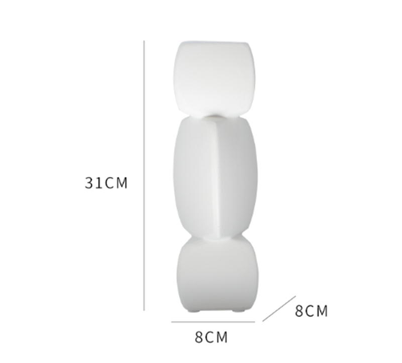 Vaso ceramica bianco linee