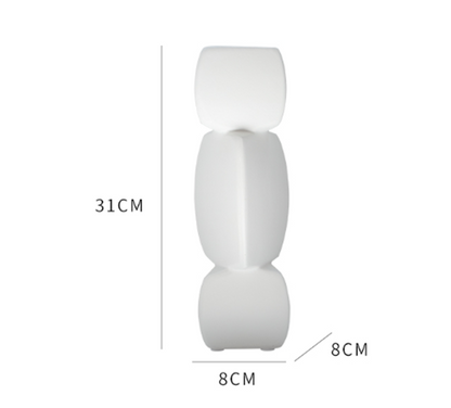 Vaso ceramica bianco linee