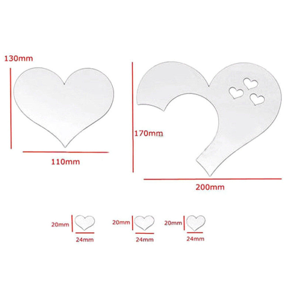 Adesivo murale cuore 3D