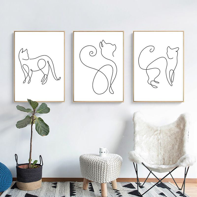 Quadro tela arte lineare
