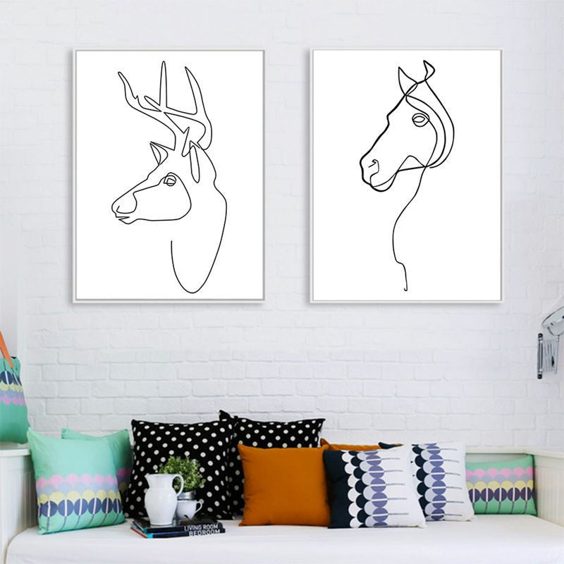 Quadro tela arte lineare