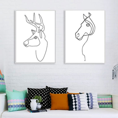 Quadro tela arte lineare