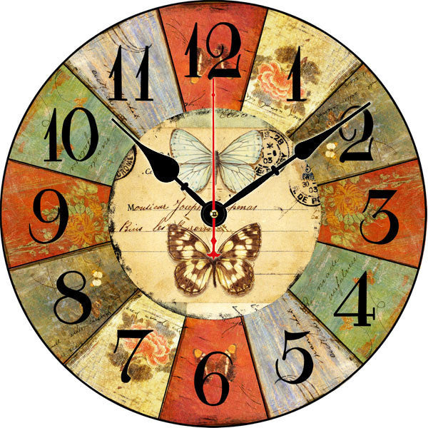 Orologio da parete Farfalle vintage