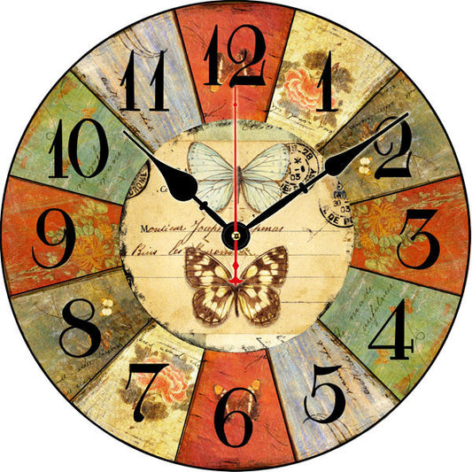 Orologio da parete Farfalle vintage