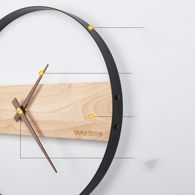 Orologio da parete Industriale legno