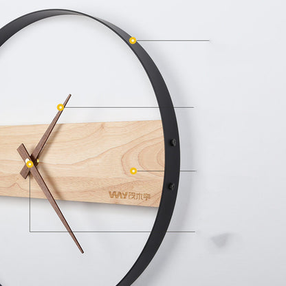Orologio da parete Industriale legno