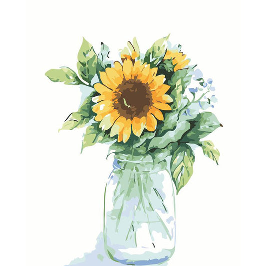 Quadro su tela Bottiglia di olio di girasole