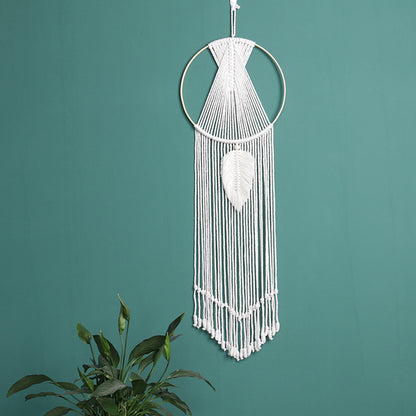 Tappeto macramé foglie