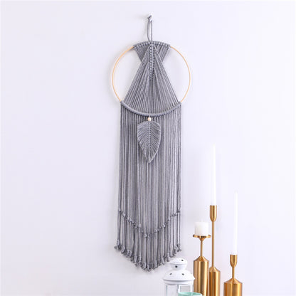 Tappeto macramé foglie