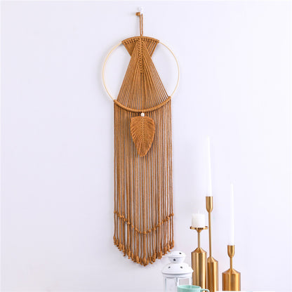 Tappeto macramé foglie