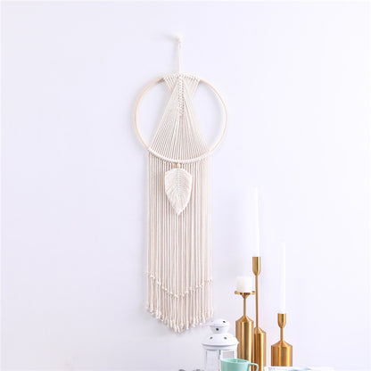 Tappeto macramé foglie